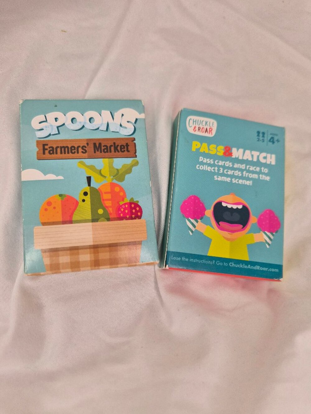 NIP Chuckle & Roar Card Game Bundle - Spoons & Pass & Match - Kids Games SEALED